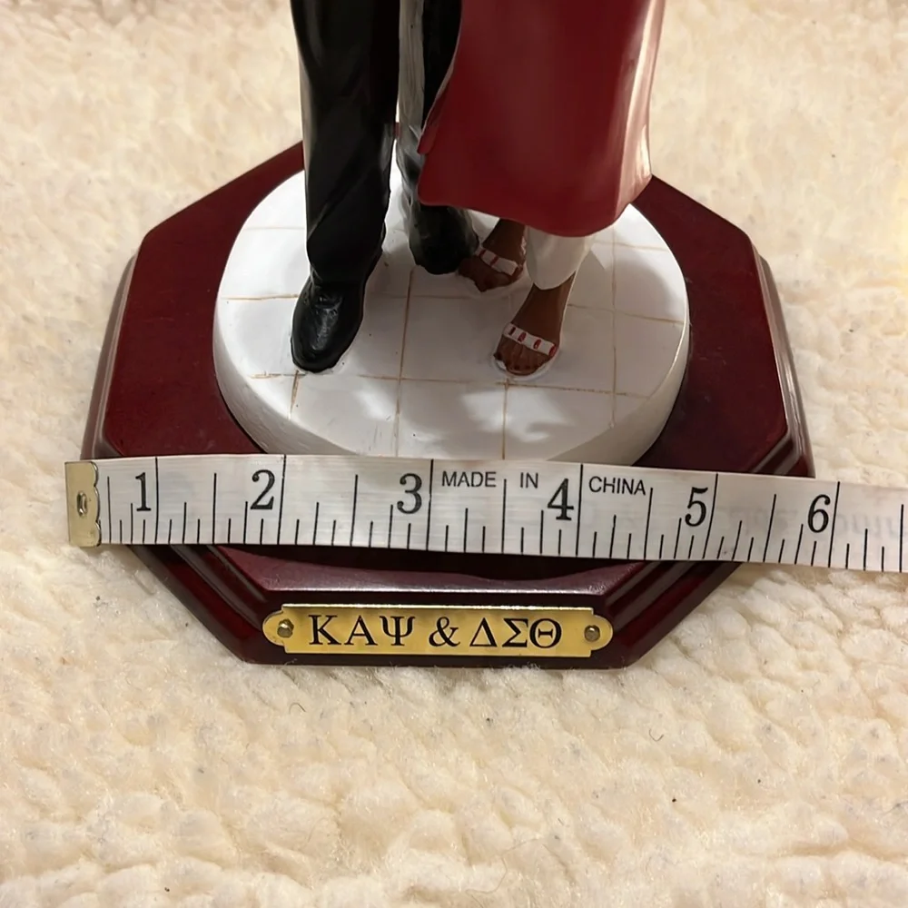 kappa Alpha PSI Miniature Statue Elegant Red Couple Figurine